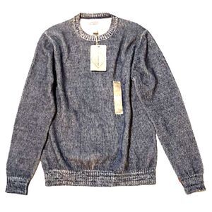 St. John's Bay BLUE men's crew neck sweater cotton NWT Size Large